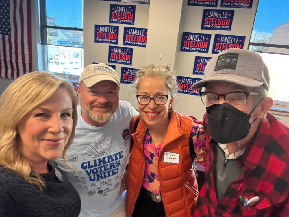 Janelle Stelson with climate action activists